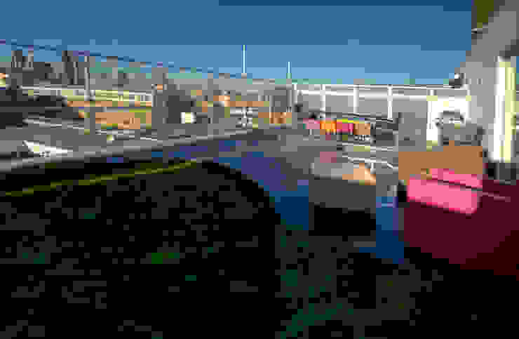 Southbank, London Varandas, marquises e terraços modernos por Urban Roof Gardens Moderno