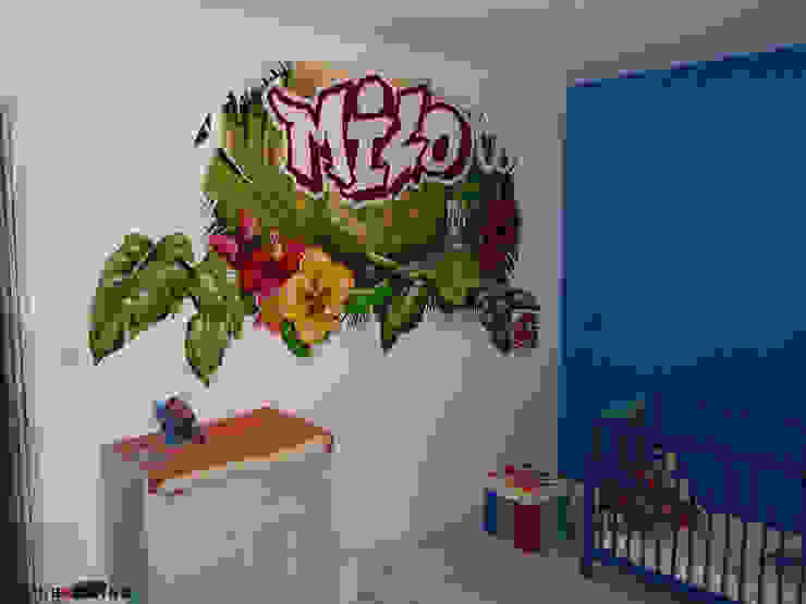 Chambre jungle Lyonbombing Chambre d'enfant moderne Plante,Photographier,Ébénisterie,Design d&#39;intérieur,Tiroir,mur,Commode,Instantané,Une commode,Garderie