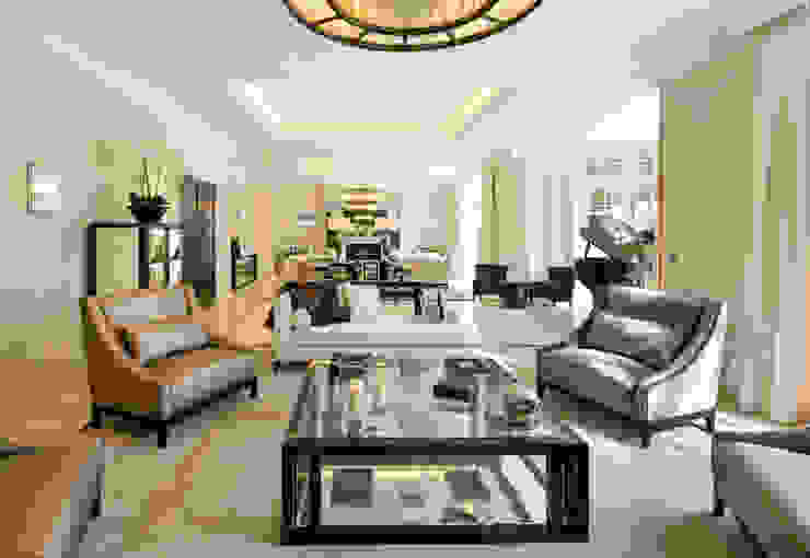 Fairways at the Bishops Avenue Celia Sawyer Luxury Interiors ห้องนั่งเล่น