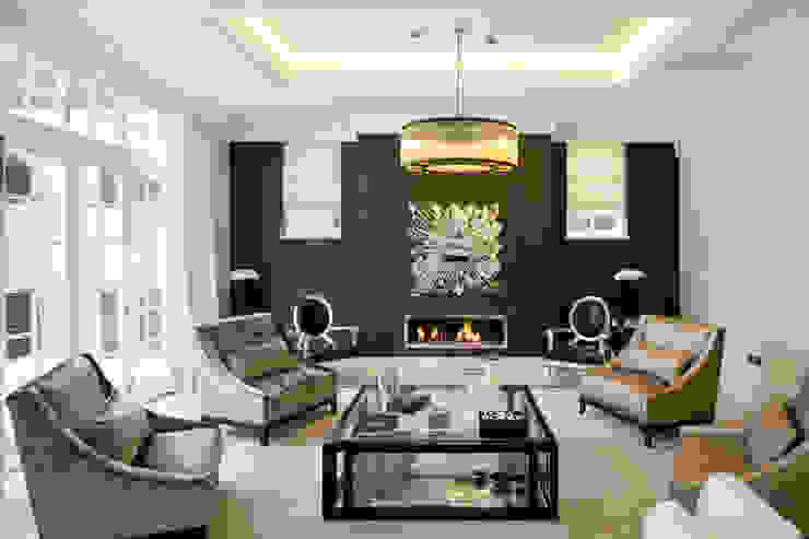 Fairways at the Bishops Avenue Celia Sawyer Luxury Interiors ห้องนั่งเล่น
