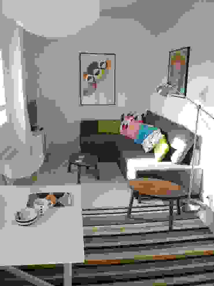 Décoration appartement meublé , Emmanuelle Diebold Emmanuelle Diebold 现代客厅設計點子、靈感 & 圖片