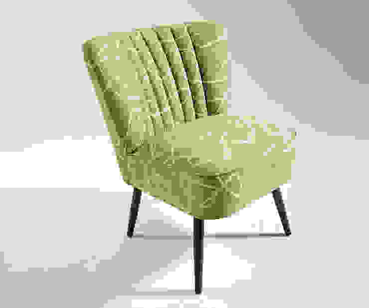 Cocktailsessel mit Bogenmuster gelb-grün artprodeko Wohnzimmer Sofas und Sessel