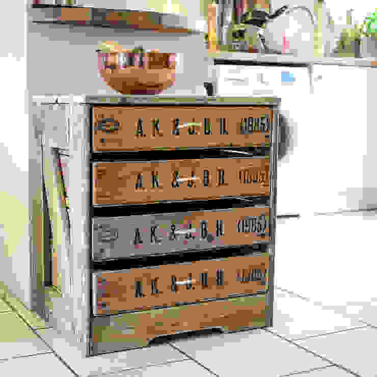 1985 Chest of 4 Drawers Vintage Apple Crates Rustikale Küchen Aufbewahrung und Lagerung