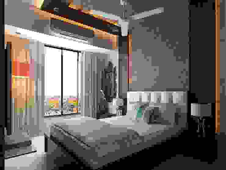 Ekta World, Borivali RK Design Studio Minimalistyczny salon
