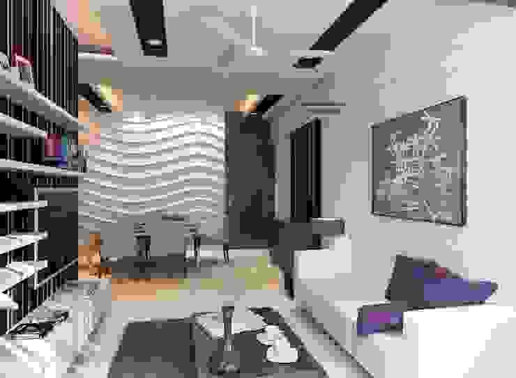 Ekta World, Borivali RK Design Studio Minimalistyczny salon