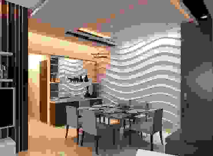 Ekta World, Borivali RK Design Studio Minimalistyczny salon