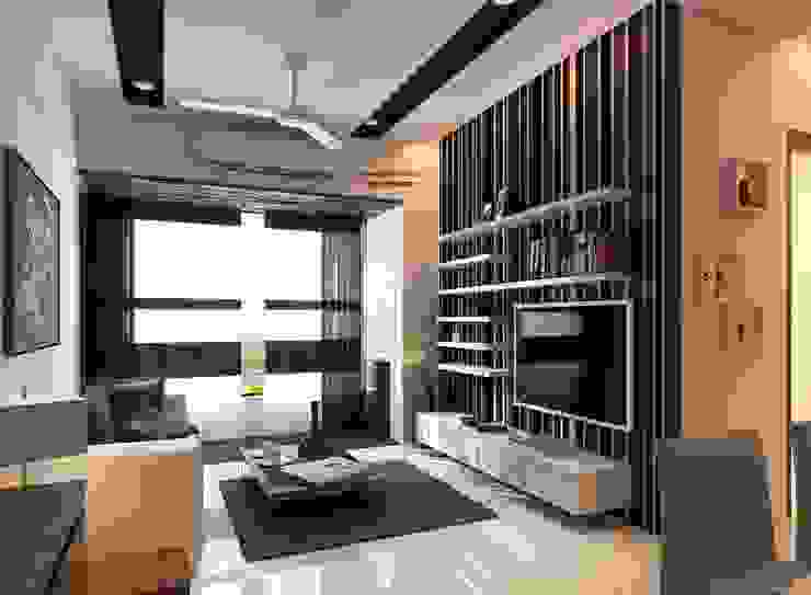 Ekta World, Borivali RK Design Studio Minimalistyczny salon