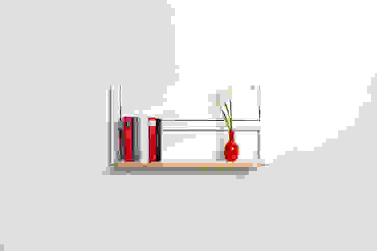 Fläpps Shelf 80x40x2 – White AMBIVALENZ Minimalist study/office Plywood White Storage