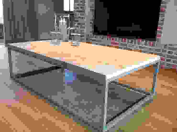 Pure Couchtisch Aus Bauholz Mit Untergestell Aus Stahl By Pure Wood Design Homify