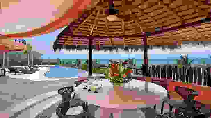 Mariposa House arqflores / architect Varandas, alpendres e terraços tropicais