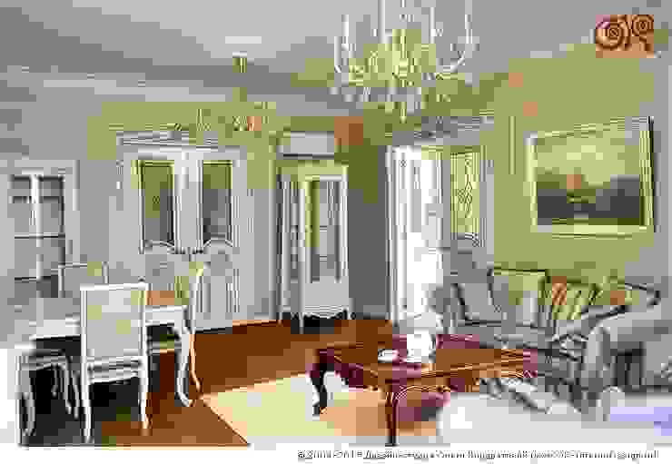 Изящная классика в интерьере 4-комнатных апартаментов, Дизайн студия Ольги Кондратовой Дизайн студия Ольги Кондратовой Classic style living room