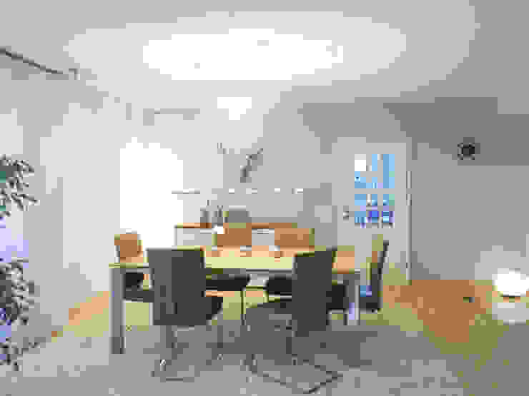 Wohnberatung - Wohn-Esszimmer mit Kaminecke in Münster | homify