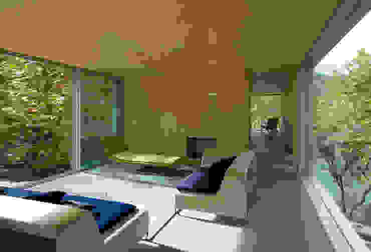 Casa no Gerês Modern living room by CORREIA/RAGAZZI ARQUITECTOS Modern