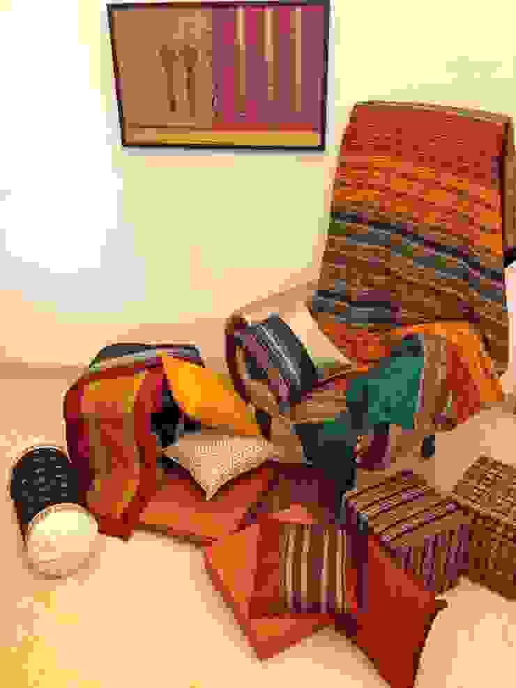 Intriguing Ikats TUNI Interiors Pvt. Ltd. Asian style bedroom Textiles