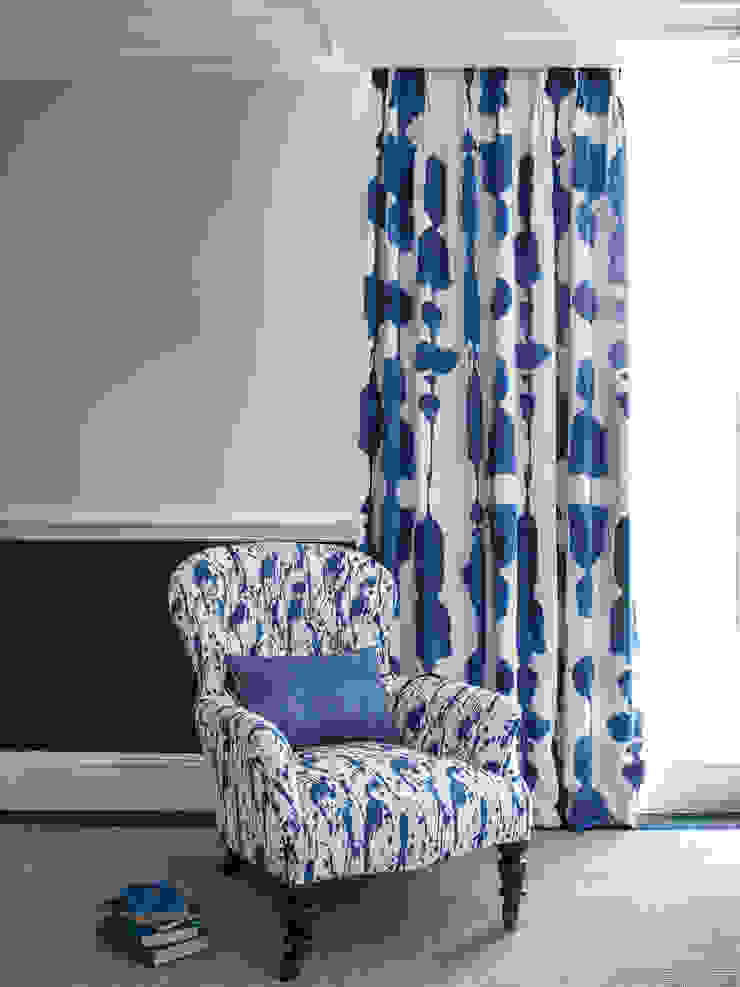 Inkat Ink blue and Splatter Ink Blue Korla Home Moderne Schlafzimmer Textilien