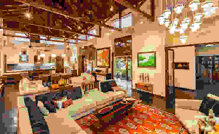 G Farm House, Kumar Moorthy & Associates Kumar Moorthy & Associates Eclectic style living room