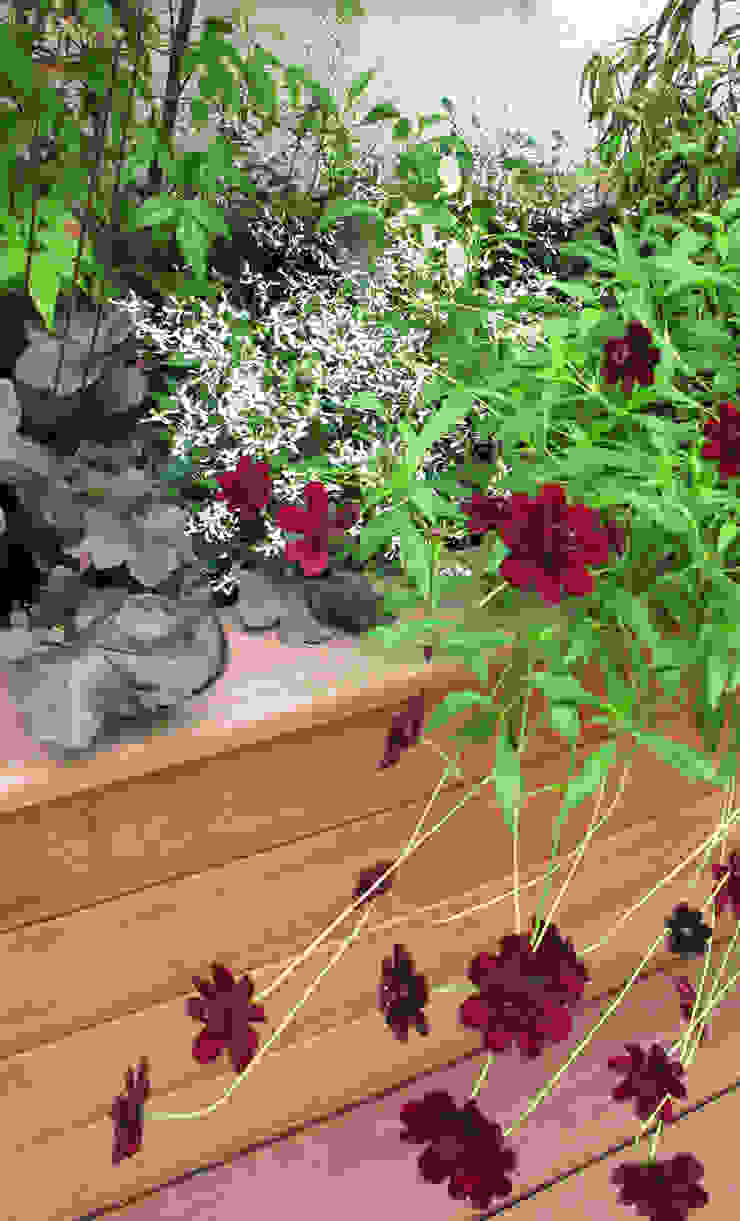 contemporary wooden planter Fenton Roberts Garden Design Modern Garden