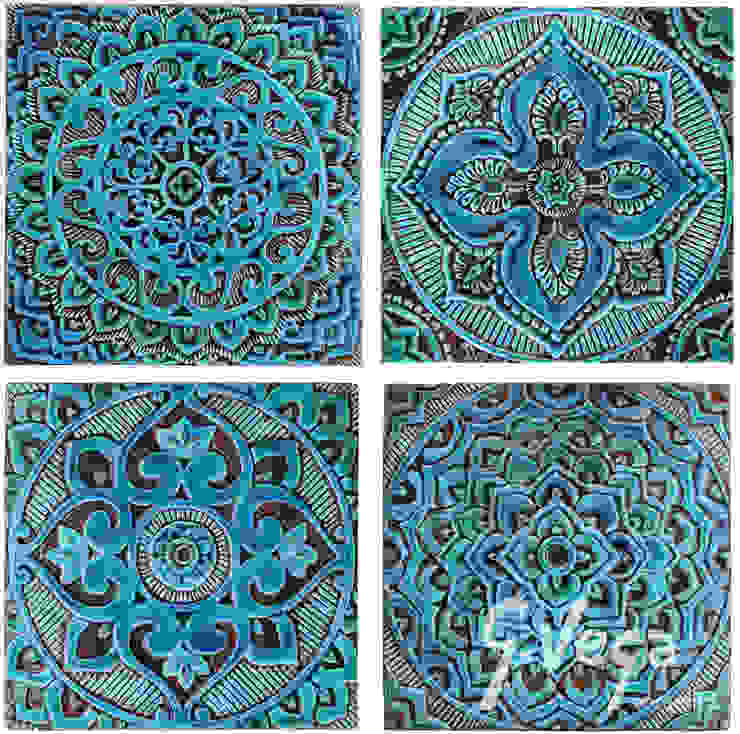 Mandala wall art - turquoise - square | homify