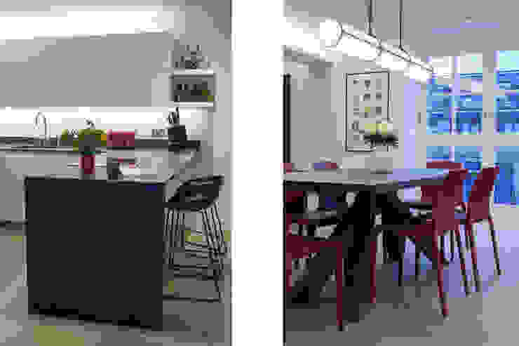 canalside flat : camden Salas de jantar minimalistas por Cassidy Hughes Interior Design Minimalista