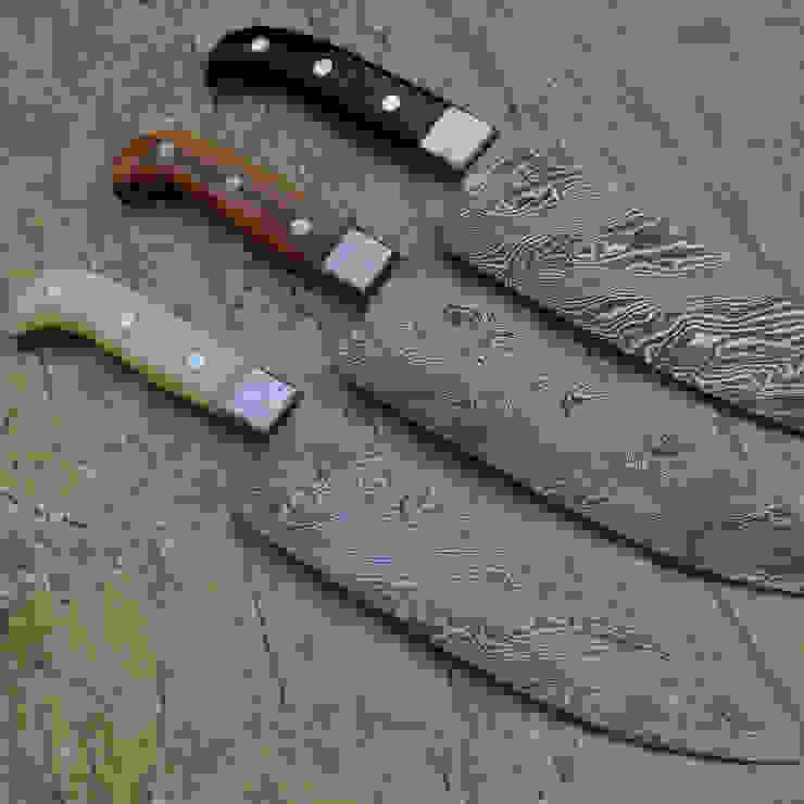 set of 3 chef knives Fate London Rustikale Küchen Küchenutensilien