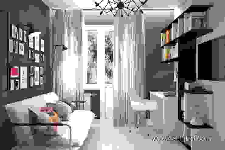 Квартира 70 м2 г. Москва, студия Design3F студия Design3F Moderne Schlafzimmer