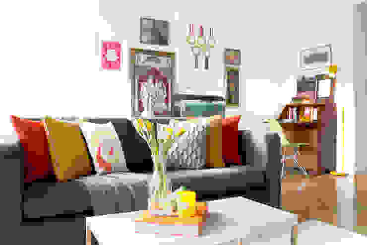 Hampstead Heath Apartment Bhavin Taylor Design Salones eclécticos