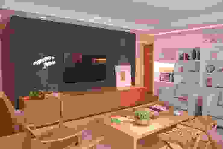 Apartamento Leblon Salas de estar modernas por Andréa Menezes & Franklin Iriarte Moderno