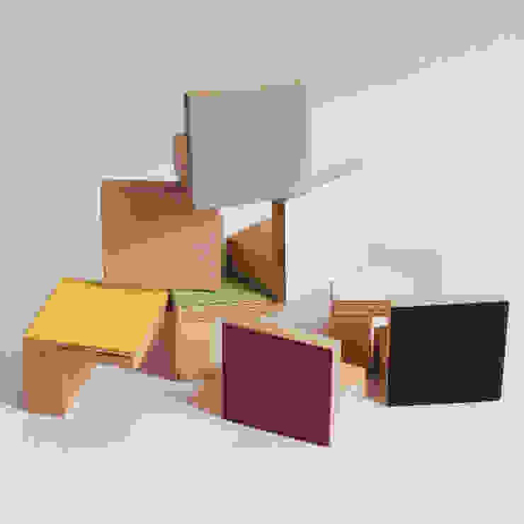 Wooden Wall Hooks Square Design Plain Colours Homify