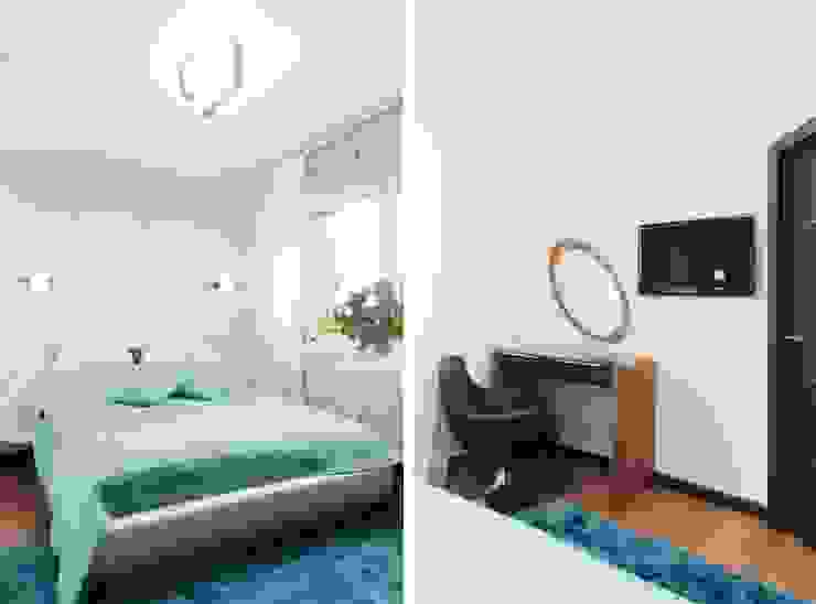 Квартира для молодого человека Center of interior design Спальня в стиле модерн