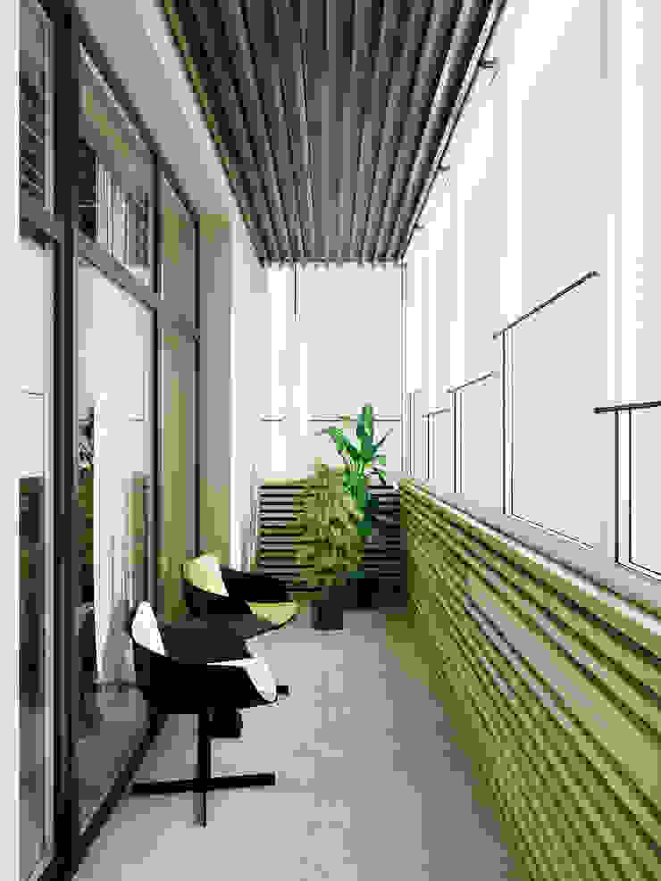 A Posteriori, Max Kasymov Interior/Design Max Kasymov Interior/Design Балкон и терраса в стиле модерн