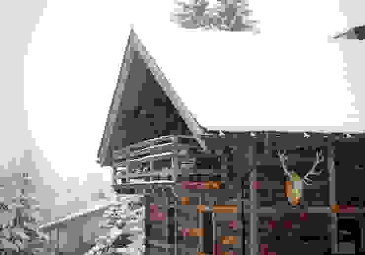 Chalet M Studio Marastoni Balcone, Veranda & Terrazza in stile moderno