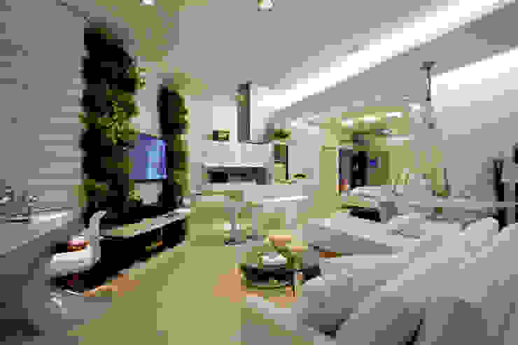 Loft do Futuro Salas de estar minimalistas por Espaço do Traço arquitetura Minimalista