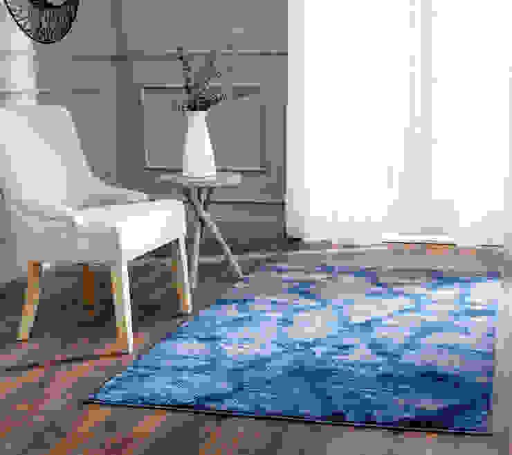 Maxwell blue rug Love4Home Moderne Wohnzimmer Accessoires und Dekoration