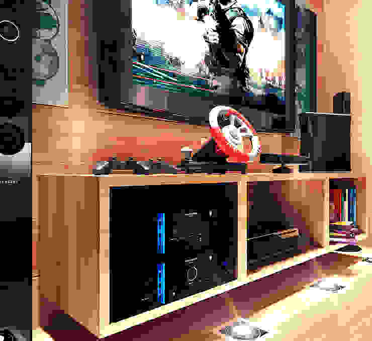 living room with the game box Your royal design Гостиная в стиле минимализм