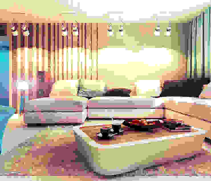 living room with the game box Your royal design Гостиная в стиле минимализм