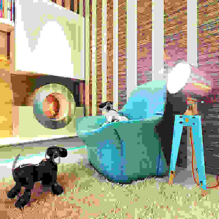 living room with the game box Your royal design Гостиная в стиле минимализм