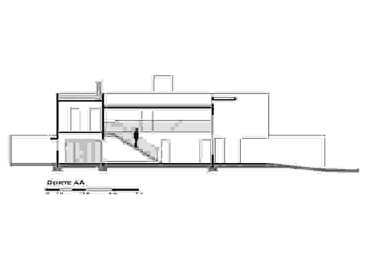 Desenho técnico: corte longitudinal Tony Santos Arquitetura