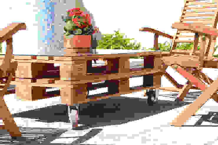 MULHACÉN mesa palets. 120x80cm, 2 alturas, ECOdECO Mobiliario ECOdECO Mobiliario Rustic style garden Furniture