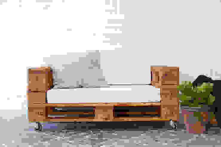 ALMANZOR sofá palets. 120x80cm ECOdECO Mobiliario Jardines de estilo rústico Mobiliario
