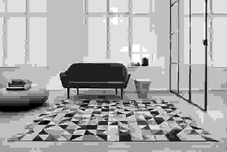 WovenGround Gallery hand made leather rug: modern  by WovenGround, Modern   