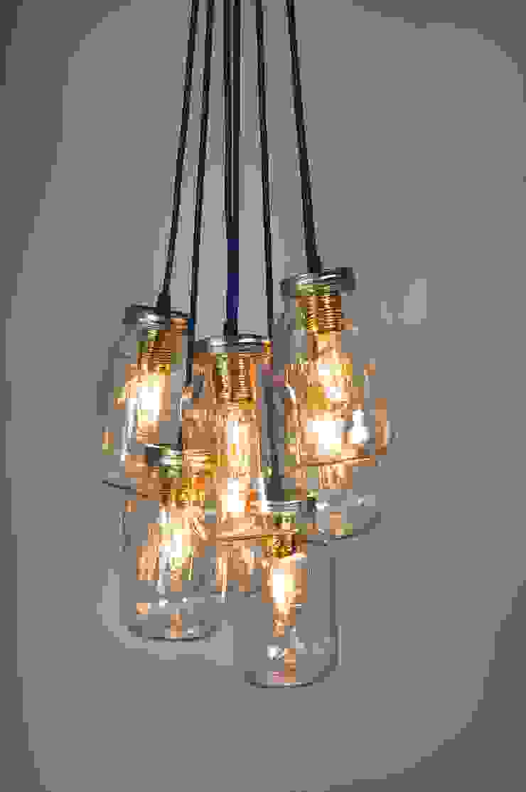 7 Jam Jar Pendant Light Little Mill House Industriale Wohnzimmer Beleuchtung