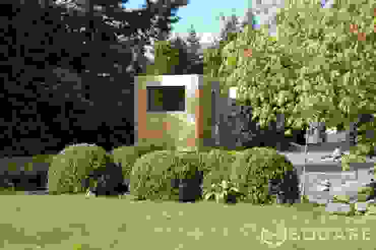 Saunahaus Square Box Fassade Larchenholz Rhombusprofil By Square Saunahaus Homify