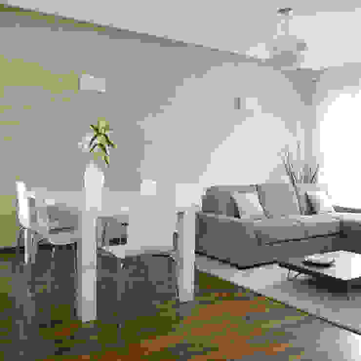 Wnętrze prywatne - Wilanów Designlab Minimalistyczny salon