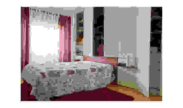 Quarto com arrumação na parede GenesisDecor QuartoArmários