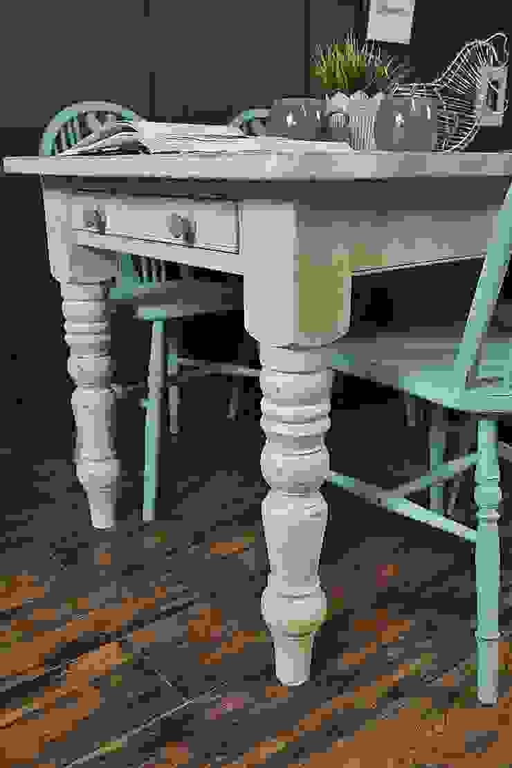 Large Double Drawer Shabby Chic 8 Seater Farmhouse Dining Set Von