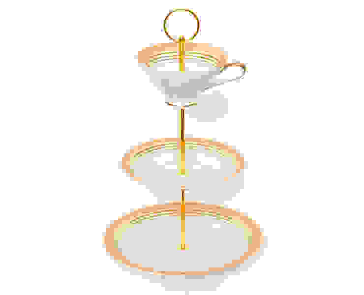 Lieselotte Etagere aus Vintage Sammeltasse apricot-gold Lieselotte KücheBesteck, Geschirr und Gläser