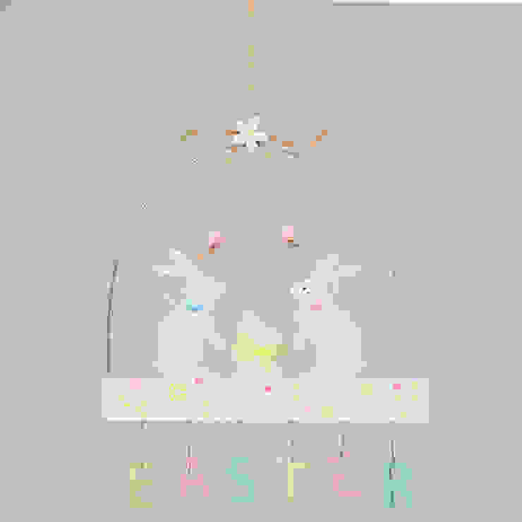 Easter Bunny Family Pastel Hanging Decoration Sass & Belle Modern Living Room Accessories & decoration