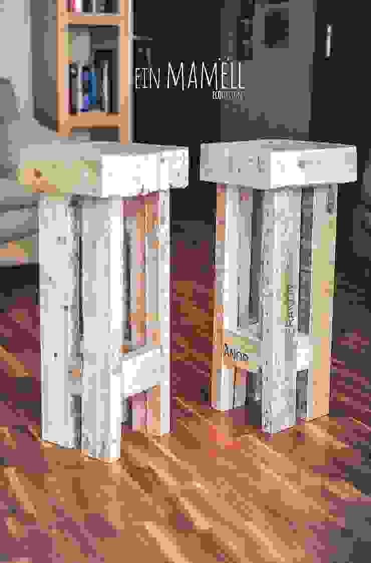 Taburetes en madera de palets., Ein Mamëll Ein Mamëll 客廳 凳子與椅子