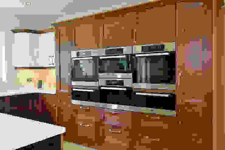 Mr & Mrs Broomhead Walnut & White Gloss Kitchen Room Modern Kitchen