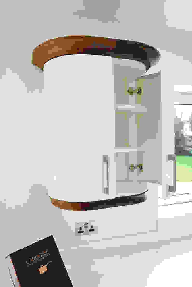 Mr & Mrs Broomhead Walnut & White Gloss Kitchen Room Modern Kitchen